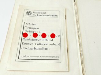 "Karten- und Geländekunde" Leitfaden für militärisches Aufnehmen und Kartenwesen.... Datiert 1939 mit 140 Seiten