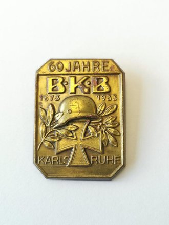 Blechabzeichen 60 Jahre BKB Karlsruhe 1933