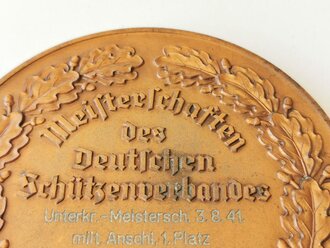 Deutscher Schützenverband Gau Nordsee, Nicht tragbare Siegerplakette anlässlich der Meisterschaften 1941 . Durchmesser 100mm