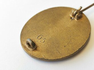 Verwundetenabzeichen gold, Zink vergoldet, Hersteller 65 für Klein & Quenzer Idar-Oberstein