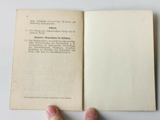 Ausbildungsvorschrift für den Feuerwehrdienst, datiert 1938/39, A6, 16 Seiten