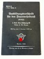 Ausbildungsvorschrift für den Feuerwehrdienst, datiert 1938/39, A6, 16 Seiten