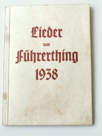 HJ, Lieder vom Führerthing 1938, A6, 36 Seiten