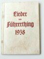 HJ, Lieder vom Führerthing 1938, A6, 36 Seiten