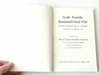 Große Deutsche Kunstausstellung 1939  im Haus der Deutschen Kunst München, Offizieller Ausstellungskatalog, A5