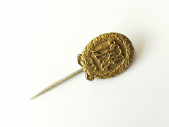Miniatur Deutsches Turn- und Sportabzeichen DRA in gold, Jena Fertigung vor 2.Weltkrieg , 19mm