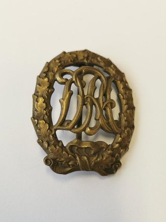 Deutsches Turn- und Sportabzeichen DRA in Bronze, Hersteller Wernstein Jena Fertigung vor 2.Weltkrieg