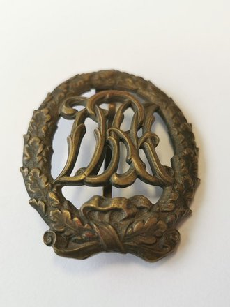 Deutsches Turn- und Sportabzeichen DRA in Bronze, Hersteller Lauer Jena Fertigung vor 2.Weltkrieg