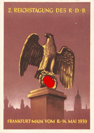 Propagandakarte " 2.Reichstagung des R.D.B....