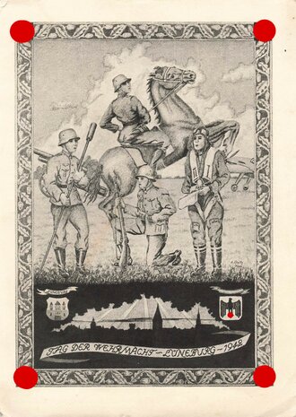 Propagandakarte "Tag der Wehrmacht Lüneburg 1942"