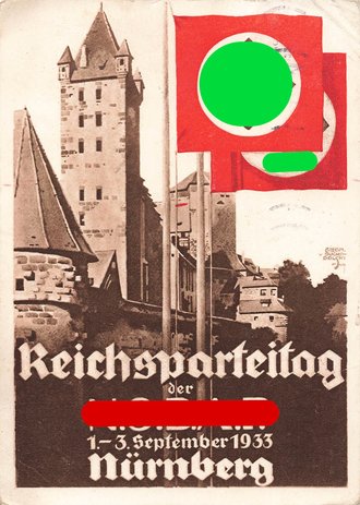 Propagandakarte "Reichs Parteitag Nürnberg 1933"
