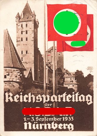 Propagandakarte "Reichs Parteitag Nürnberg...