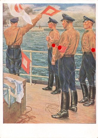 Propagandakarte "Die Marine SA übt"