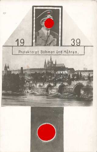 Propagandakarte "Protektorat Böhmen und Mähren 1939"