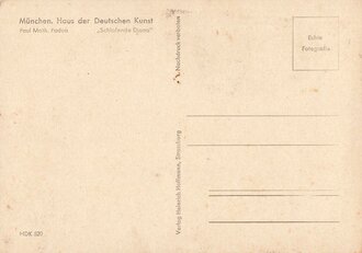 Ansichtskarte Haus der Deutschen Kunst "Paul Math. Padua - Schlafende Diana"