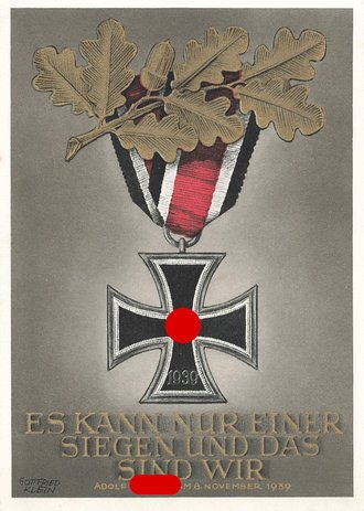 Ansichtskarte "Es kann nur einer siegen und das sind wir" , datiert 1941