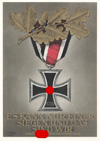 Ansichtskarte "Es kann nur einer siegen und das sind wir" , datiert 1941