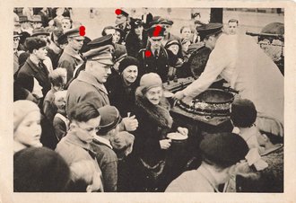 Ansichtskarte SS speist Volksgenossen