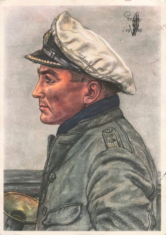 Willrichkarte Unsere U-Boot-Waffe "Kapitänleutnant Günther Prien", datiert 1941