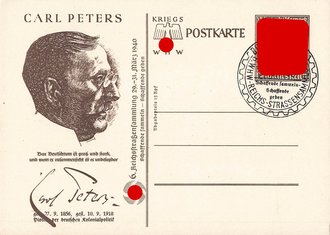 Ansichtskarte Winterhilfswerk "6. Reichsstraßensammlung 29. - 31. März 1940" Carl Peters