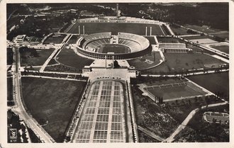 Ansichtskarte Olympia "Gesamtansicht Reichssportfeld" datiert 1936