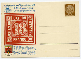 Ansichtskarte Reichsbund der Philatelisten e.V., 4. Reichsbundestag München 3.+4. Juni 1939