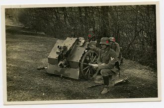 Ansichtskarte Die Wehrmacht "L.Minenwerfer in Feuerstellung", datiert 1938