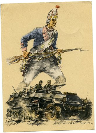 Ansichtskarte Panzergrenadiere "Junge Waffe - alte Tradition"