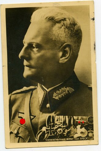 Ansichtskarte Generalleutnant "Ritter von Speck", Foto Hoffmann