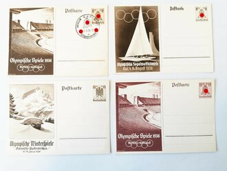4 Postkarten Olympische Spiele 1936
