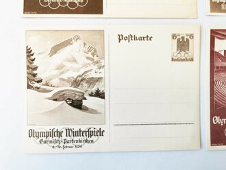 4 Postkarten Olympische Spiele 1936