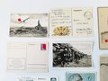 12 Postkarten / Ansichtskarten aus der Zeit des III.Reiches, meist defekt