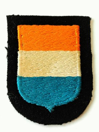 Ärmelschild der Niederländischen Freiwilligen der Waffen-SS, RZM Ausführung, ungetragen