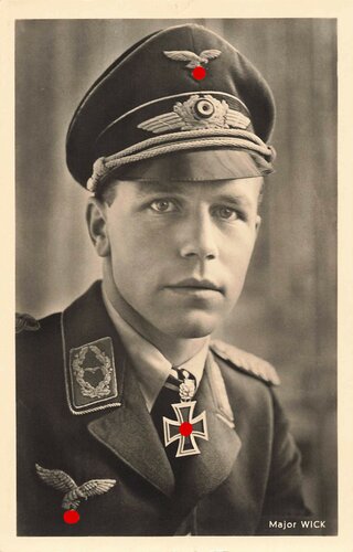 Ansichtskarte Ritterkreuzträger "Major Wick"