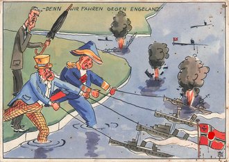 Ansichtskarte "..denn wir fahren gegen England", datiert 1940