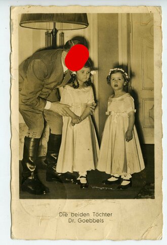 Ansichtskarte "Die beiden Töchter Dr. Goebbels", datiert 1940