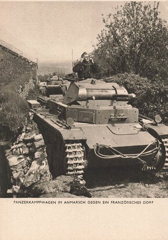 Ansichtskarte "Panzerkampfwagen im Anmarsch gegen...
