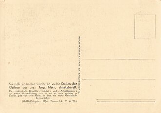 Ansichtskarte RAD "Jung, frisch, einsatzbereit"