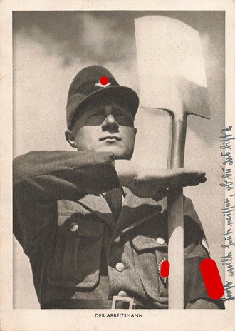 Ansichtskarte RAD "Der Arbeitsmann", datiert 1941