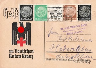 Ansichtskarte "Helft im Deutschen Roten Kreuz", datiert 1940