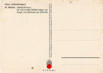 Willrichkarte Unsere Luftlandetruppen, Ritterkreuzträger "Oberst Bräuer"