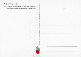 Willrichkarte Unsere Panzerwaffe, "Generaloberst...