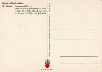 Willrichkarte Unsere Luftlandetruppen,"Hauptmann Witzig"