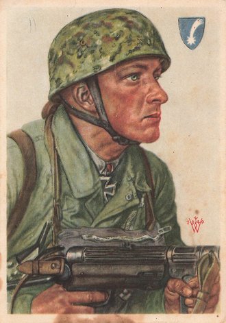 Willrichkarte Unsere Luftlandetruppen,"Feldwebel Arpke", datiert 1943