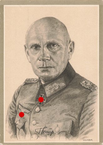 Ansichtskarte Der Führer und seine Generale des Heeres "Generaloberst Strauß"