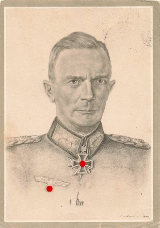 Ansichtskarte Der Führer und seine Generale des Heeres " Generalfeldmarschall von Bock", datiert 1942