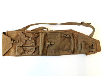 British 1943 dated Bren spare barrel bag, well used