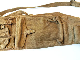 British 1943 dated Bren spare barrel bag, well used