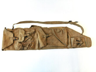 British 1943 dated Bren spare barrel bag, well used