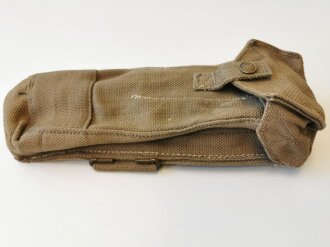 British 1942 dated Sten gun pouch, converted from Lancaster magazine pouch.